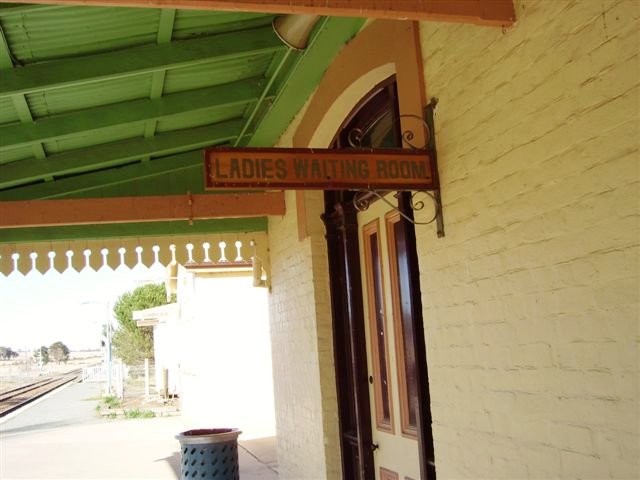 The sign for the old Ladies Waiting Room.