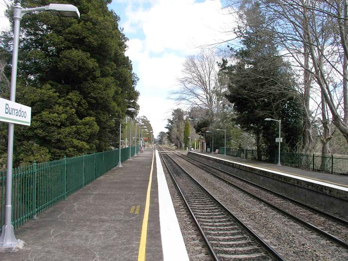 
The view looking south along the down platform.
