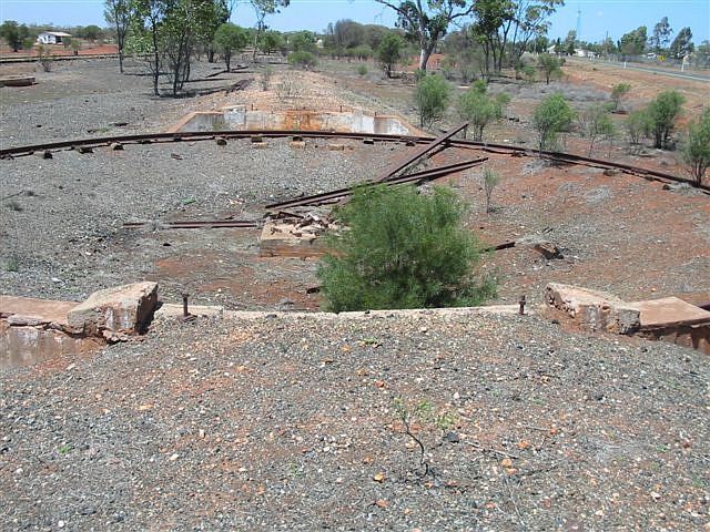 The remains of the turntable pit.
