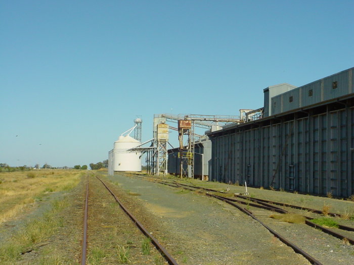 
The view looking south along the line, showing the loading facilities.
