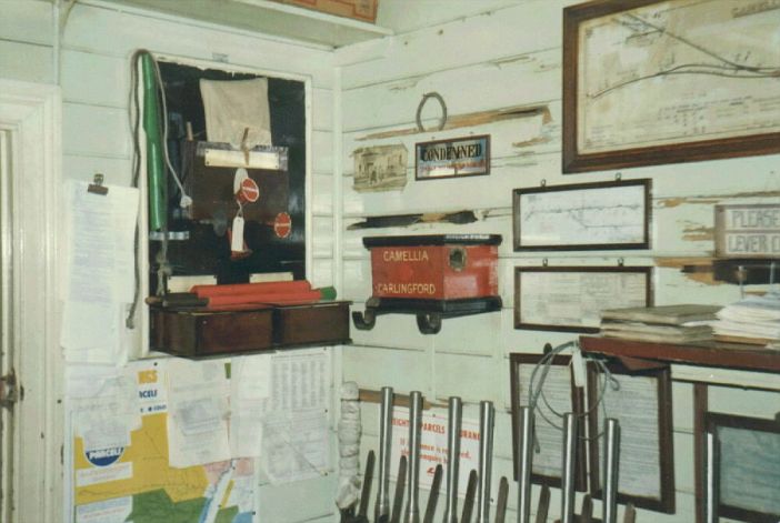 
The interior of Camellia Signal Box.
