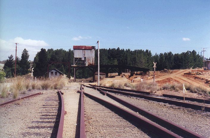 
The view in the yard showing the approach to the loader from the nearby
mine.
