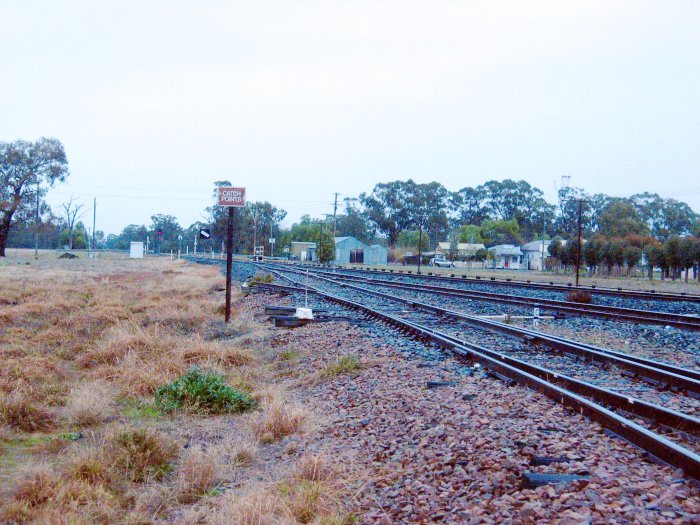 The view looking south towards the southern entrance of the yard.