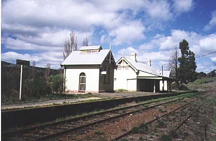 
A trackside view of the station.  This was taken before the line reopened in
2000.
