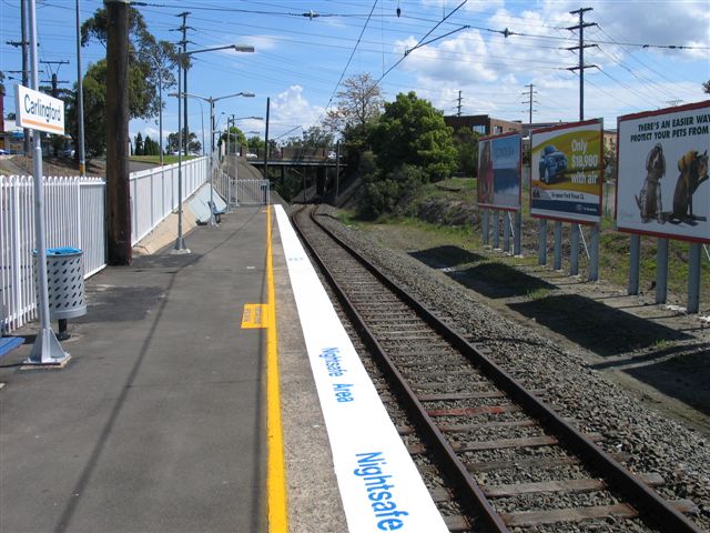 
The view looking along the platform back up the line.
