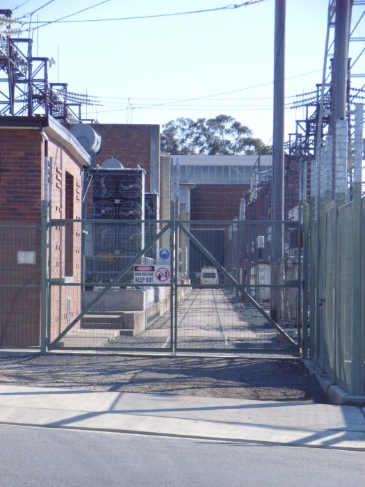A closer view of the former Electricity Commission siding still in existence within the sub-station.