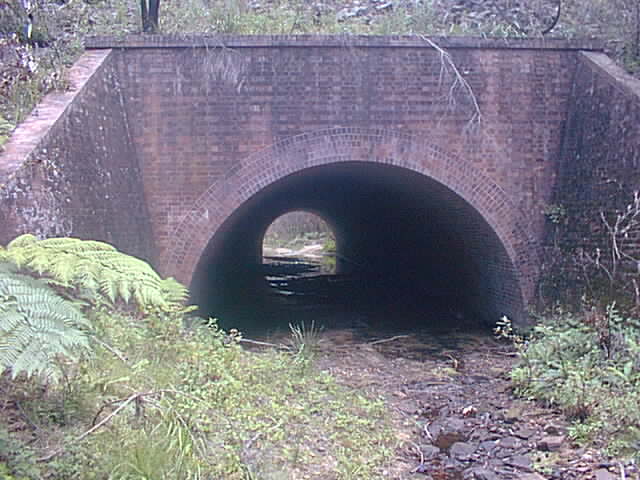A brick culvert under a section of the old alignment.