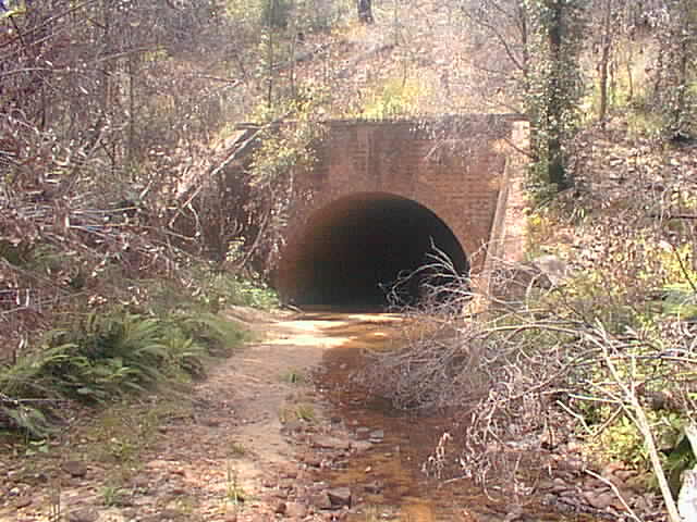 A brick culvert under a section of the old alignment.