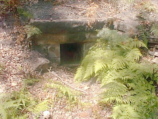 A drain under a section of the old alignment.
