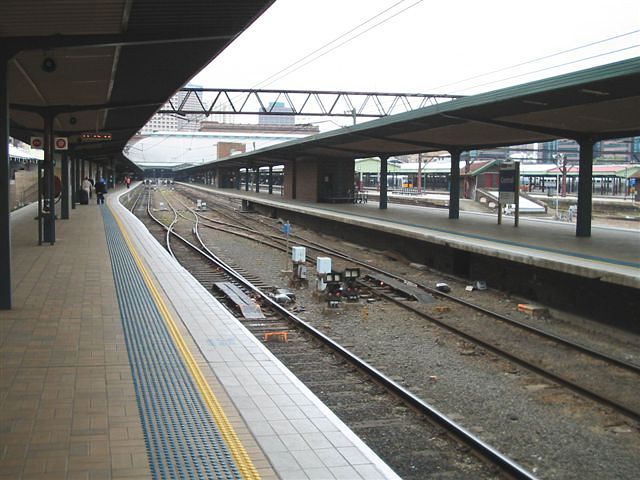 
The view looking towards the buffers along platforms 1 and 2.
