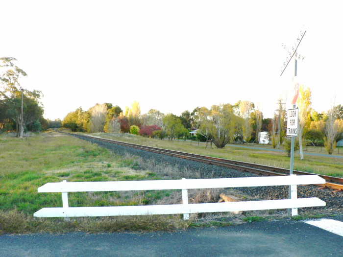 The view looking towards the former location. The platform was on the left side of the line.