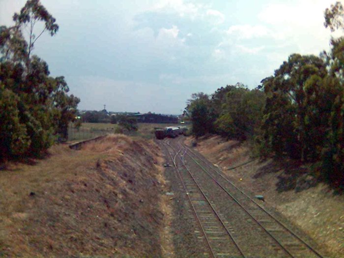 The view looking along the storage sidings on the southern side of the former SRA workshops (now Maintrain).