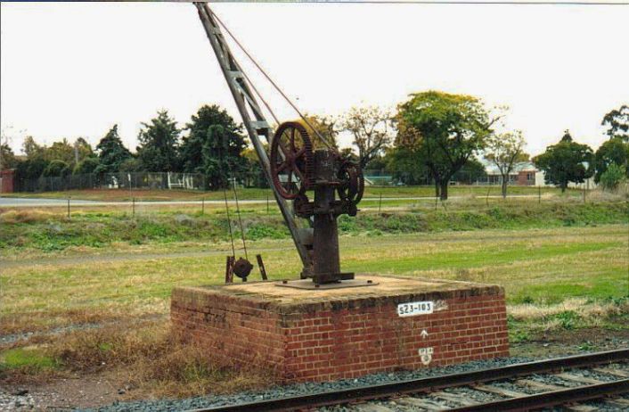 
The jib crane which sits opposite the station.

