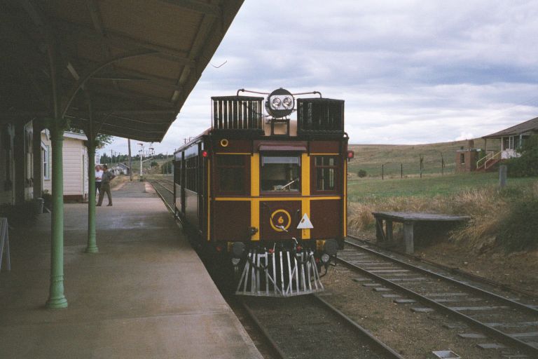 
The Cooma-Monaro Railway's CPH 6 railcar sitting at the station.
