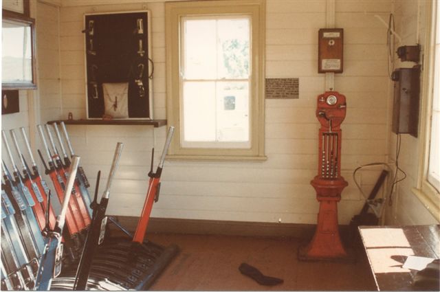 
The staff instrument in the signal box.
