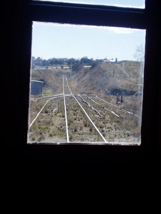 The view looking towards the northern end of the yard from a CPH railcar.