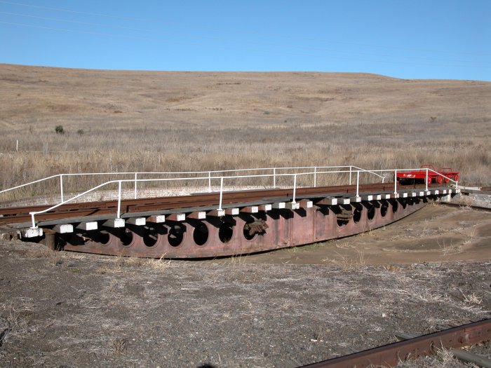 A side-on view of the Sellers-built turntable.