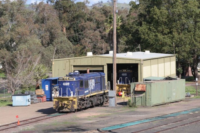 The loco servicing facilities at the southern end of the yard.