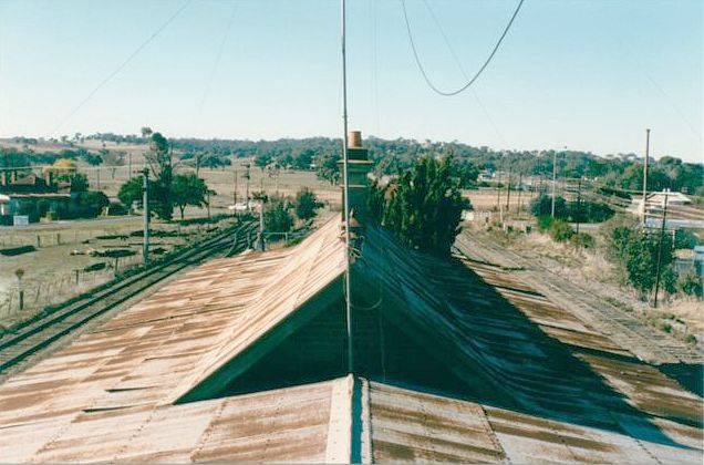 
The view looing east from upstairs.  At this time, the station was the local
headquarters of the Cootamundra State Emergency Services (SES).
