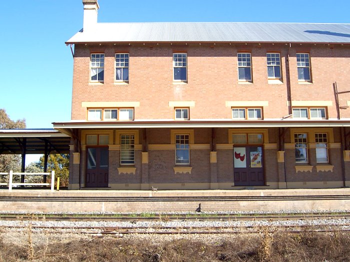 The eastern end of the large station building.