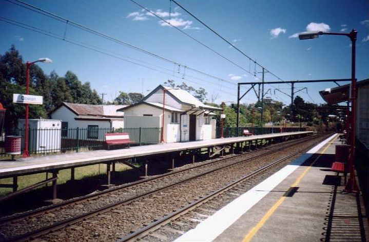
The view looking north, showing the light-weight construction of the
platforms.
