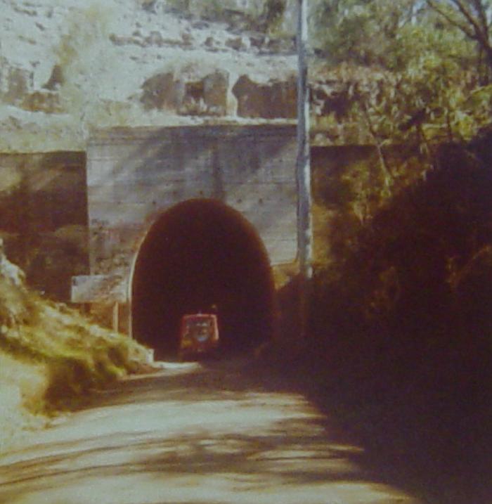 
The eastern portal when the tunnel was still being used for road traffic.
