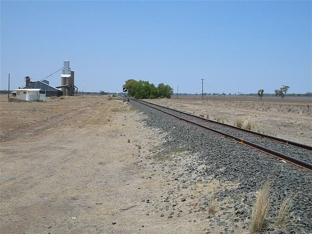 
The location of Curban, now dominated by the silo and grain siding.
