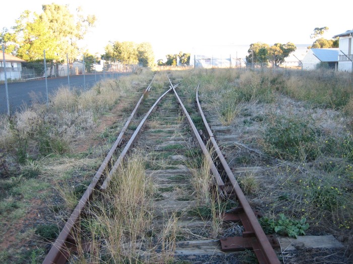 The RAAF stores siding on the Dubbo-Molong railway line, just south of Cobra Street Dubbo, looking south.