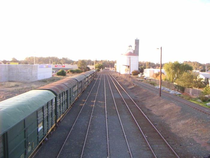 
The view of the yard looking north towards Deniliquin.
