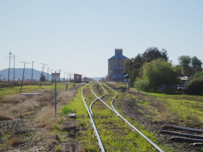 Emerald Hill Yard which includes the Main line, Loop Line and Silo Siding. Theis is the view looking towards Boggabri.