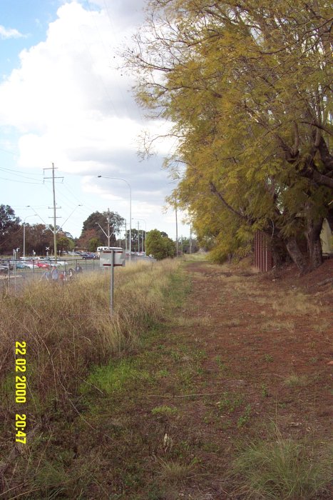 The formation of the one-time up goods siding, looking towards Sydney.