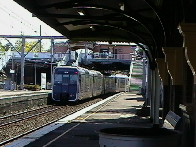 
The view looking north along the platforms.
