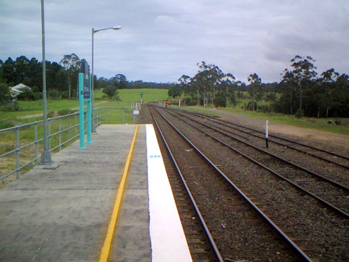 The view looking south from the station.