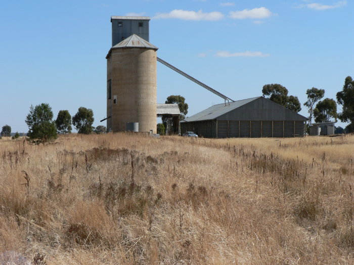 The view looking west towards the silo.