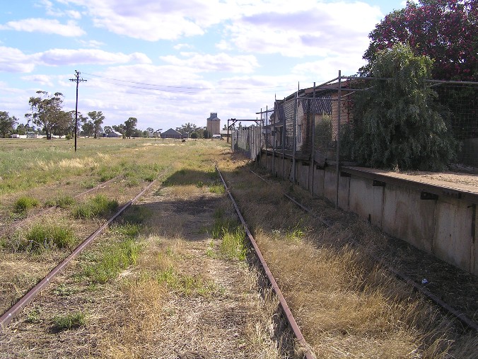 
The view looking south along the station.
