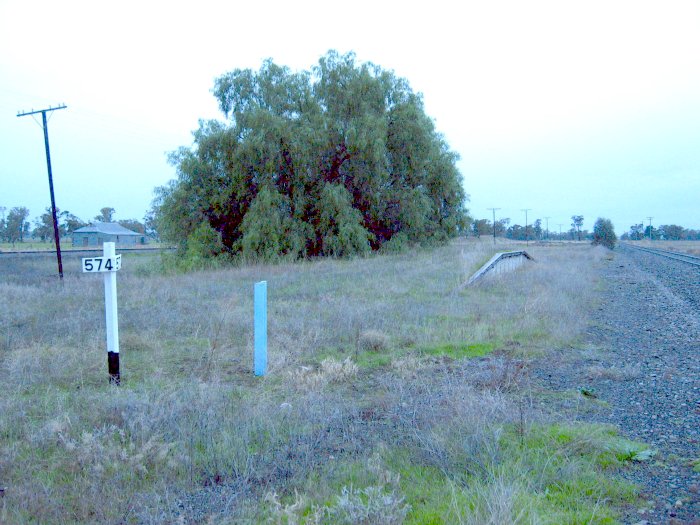 The view of the loading bank, looking north.