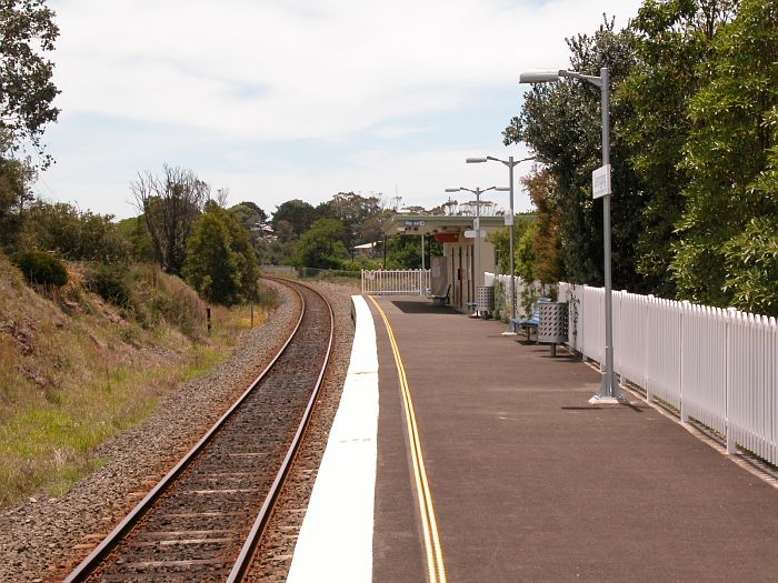 
The view looking north along the station.
