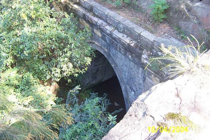 
A close-up view of the up portal of the original Glenbrook Tunnel.
