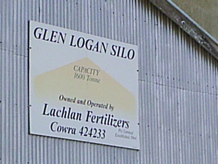 
The sign on the end of the silo building.
