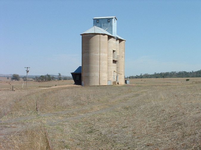 
The view of the silo and siding from the eastern end, looking west.
