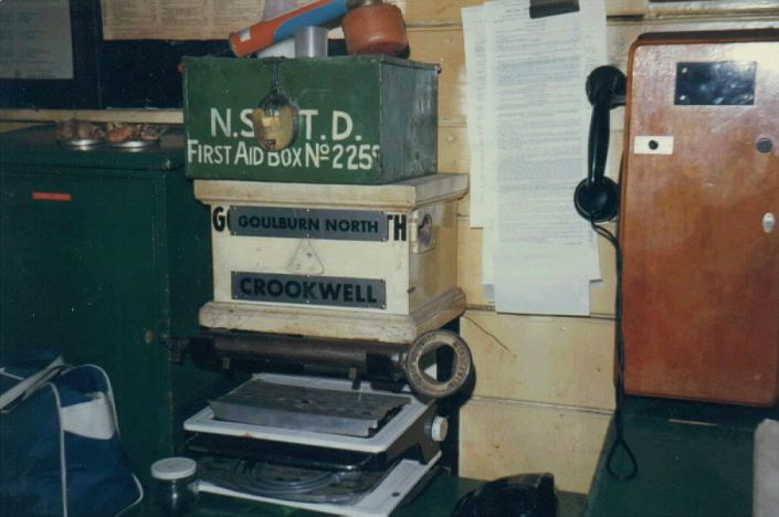 
The staff and ticket box for the branch line to Crookwell, in the
Goulburn North signal box.
