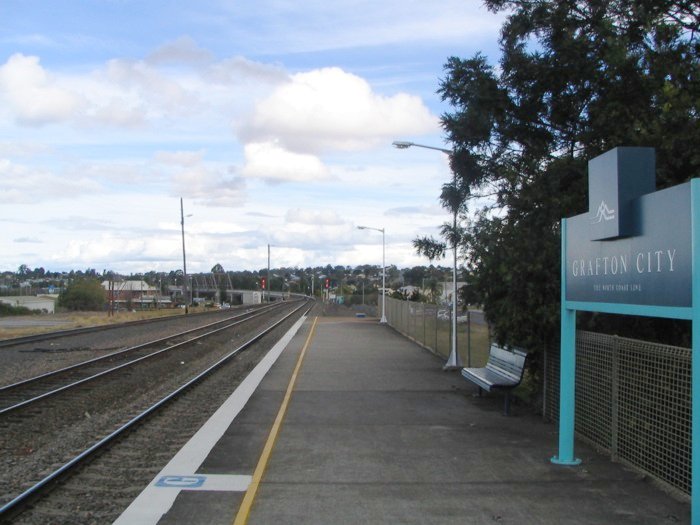 The view looking south from the platform.
