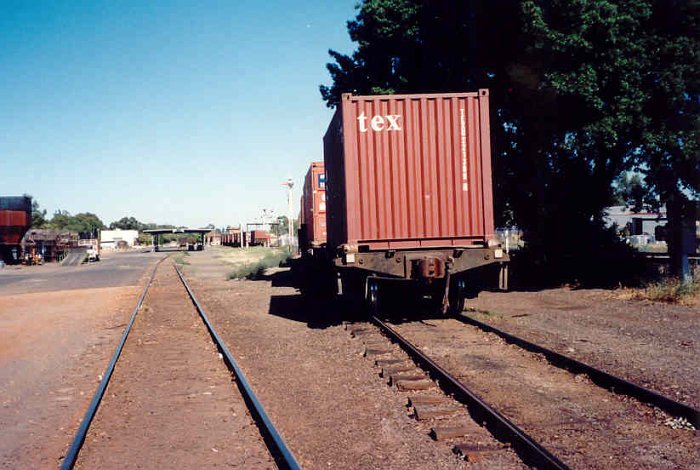 The view looking west along the fruit siding.