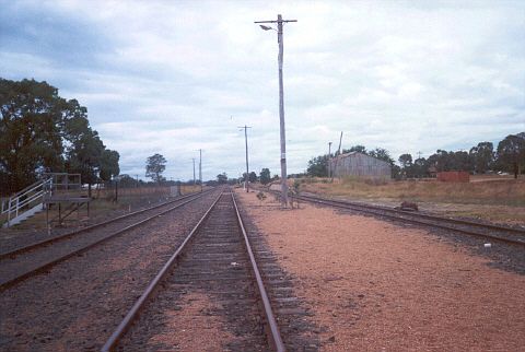 
A view from the yard, looking up the line towards Mudgee.
