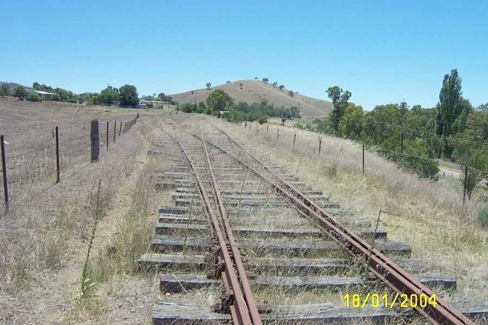 
The remains of the sidigns which served Gundagai stock yards.

