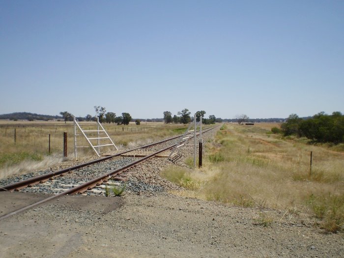 The view looking west beyond the former station location.