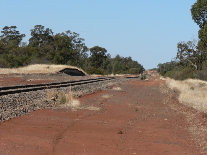 A closer view of the loading bank and station site (opposite).
