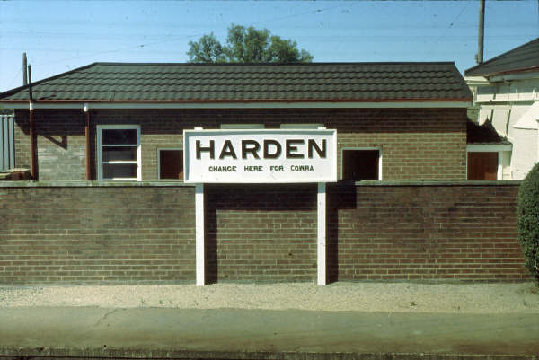 The old sign shows the importance of Harden as the junction for Cowra.
