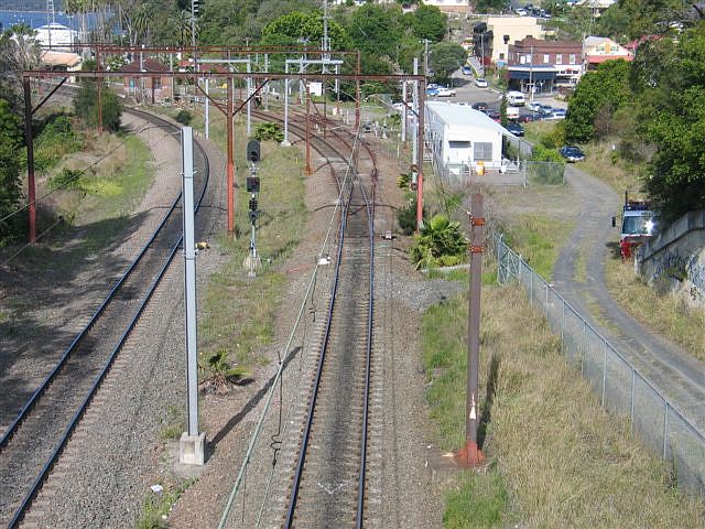 
The southern approach to the station, which is visible in the top left
corner.
