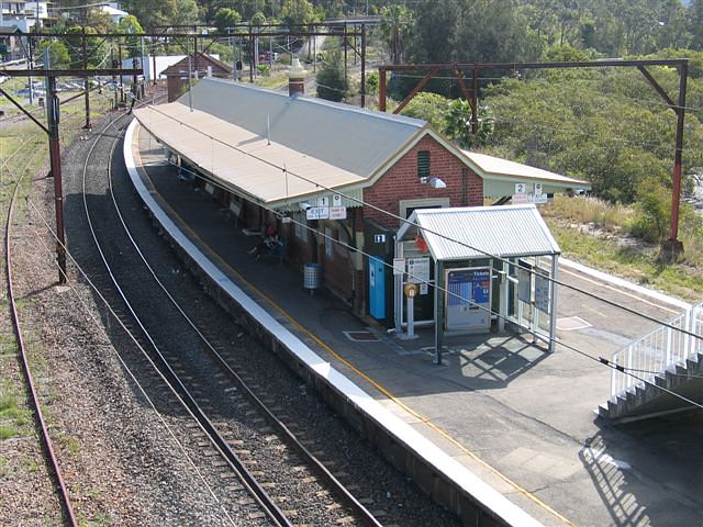 
The view looking south along platform 1.
